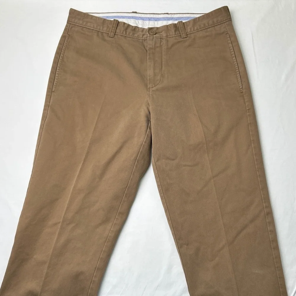 J.Crew Mens Essential Urban Slim Fit Khaki Chino Pants Size 32x34 Brown Office